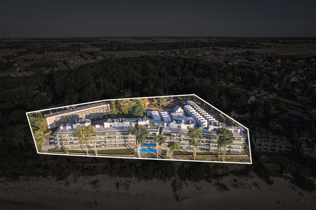 zdjęcia apartamentów z drona – obiekt noclegowy i lokalizacja